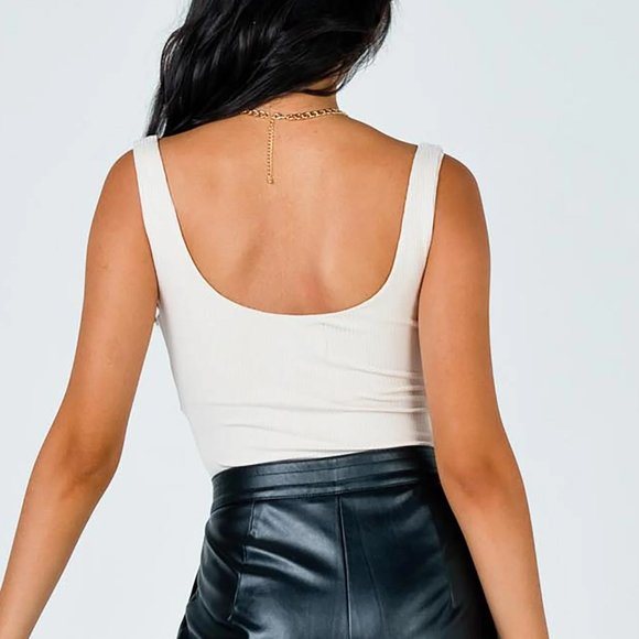 Princess Polly Kloye Bodysuit Beige Size 6 - Picture 3 of 6